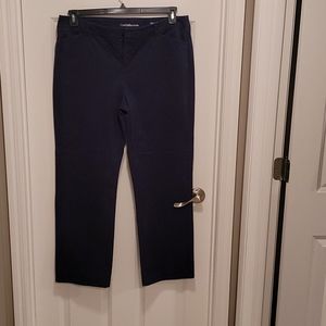 Navy straight leg chinos